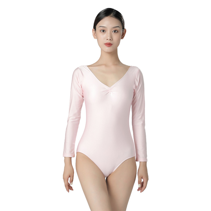 Long Sleeve Shiny Ballet Leotard