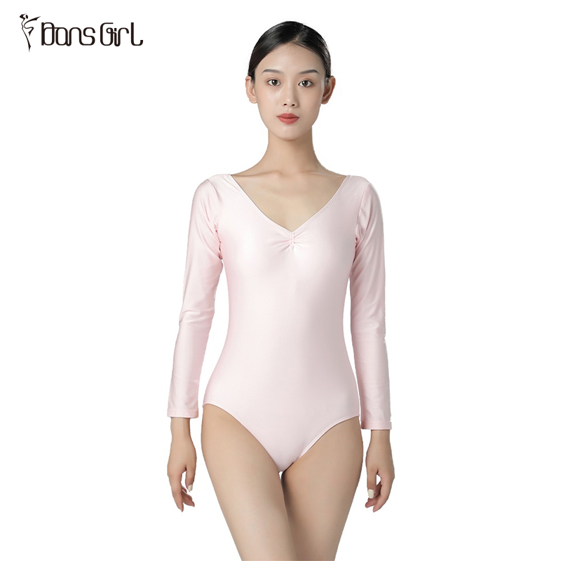 Long Sleeve Shiny Ballet Leotard