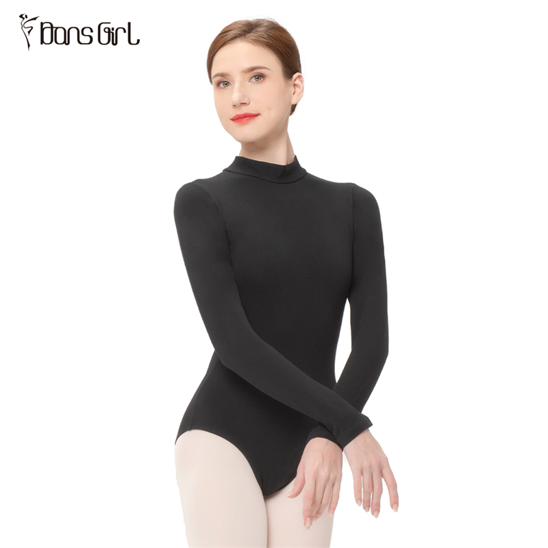 Ballet Long Sleeve Turtle Neck Leotard Dance Wear