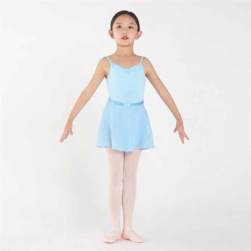 Kids Girls Ballet Wrap Chiffon Skirt