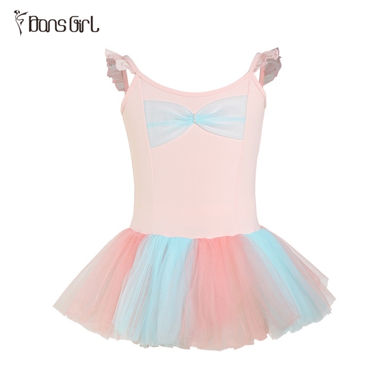 Kids Colorful Performance Dance Dress