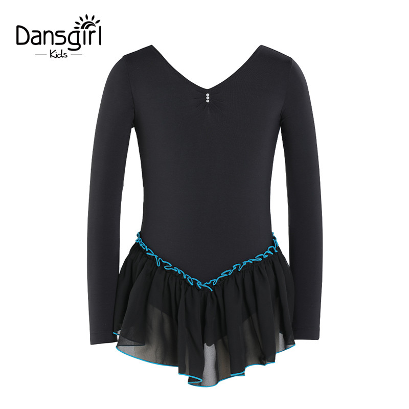 Kids Skirted Leotard with Long Sleeves