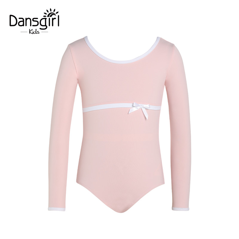 Kids Two-Tone Long Sleeve Leotard