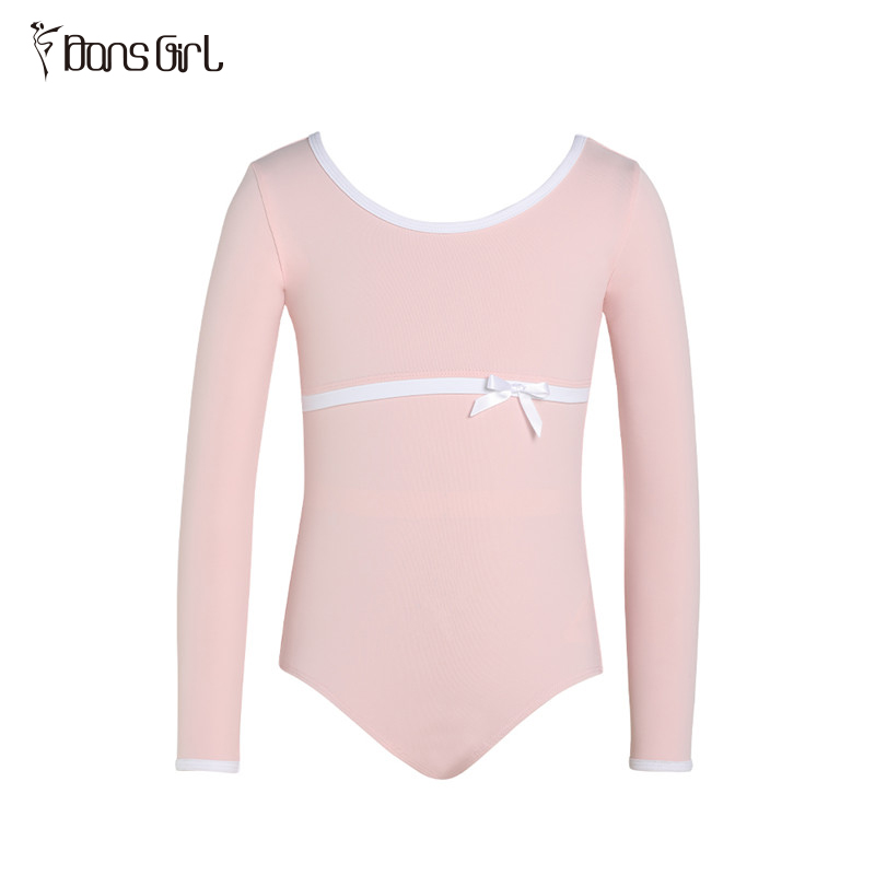 Kids Two-Tone Long Sleeve Leotard