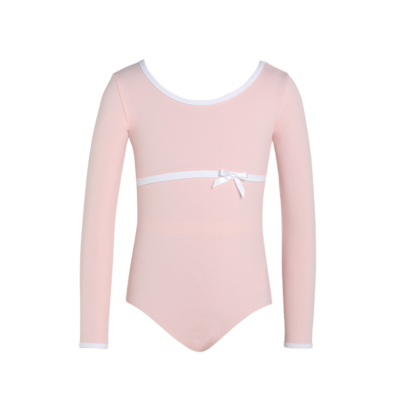 Kids Two-Tone Long Sleeve Leotard