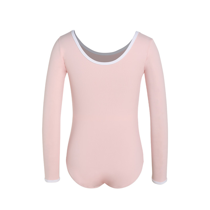 Kids Two-Tone Long Sleeve Leotard