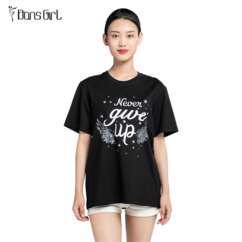 Short Sleeve Black White Leisure Cotton T-shirt