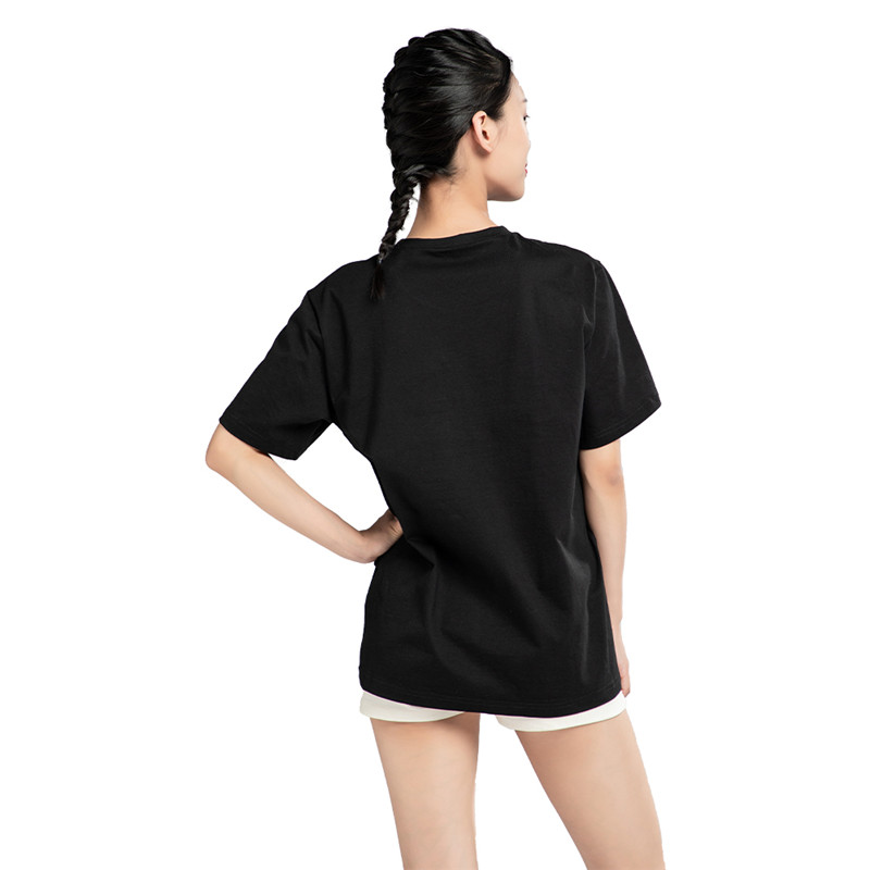 Short Sleeve Black White Leisure Cotton T-shirt
