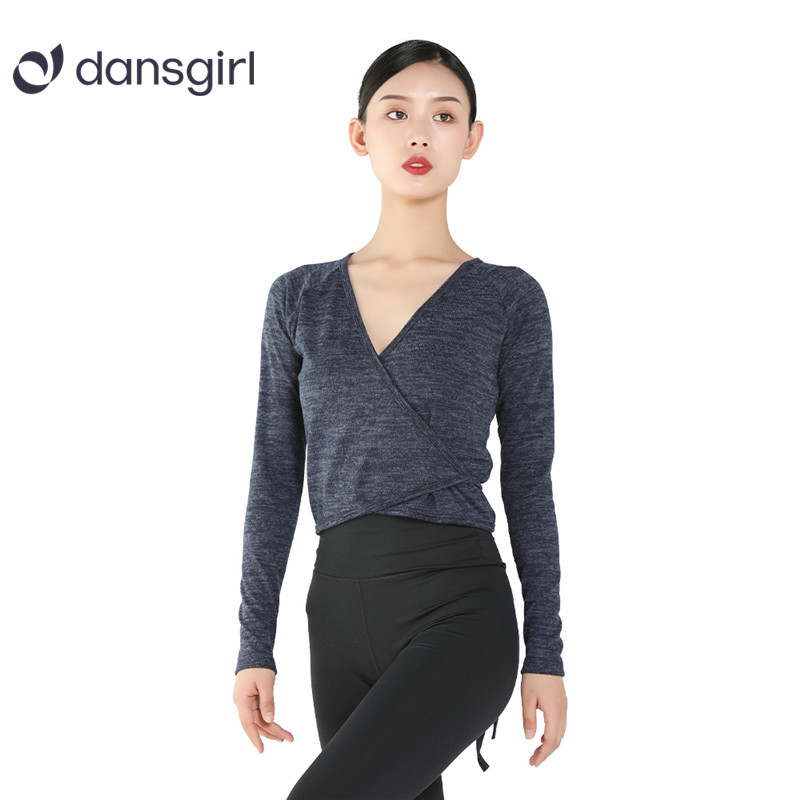Long Sleeve Wrap Front Warm Top