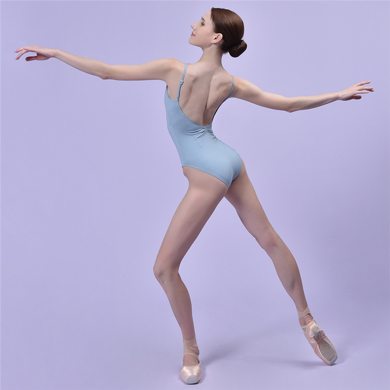 Dusty Blue Camisole Ballet Leotards For Women