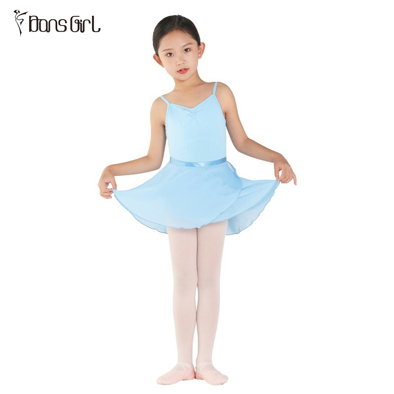 Kids Girls Ballet Wrap Chiffon Skirt