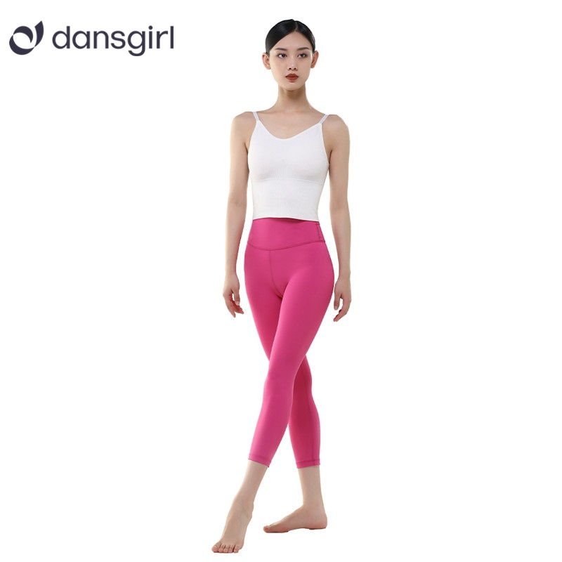 Deep Pink Ballet Yoga Capri Pants Leggings