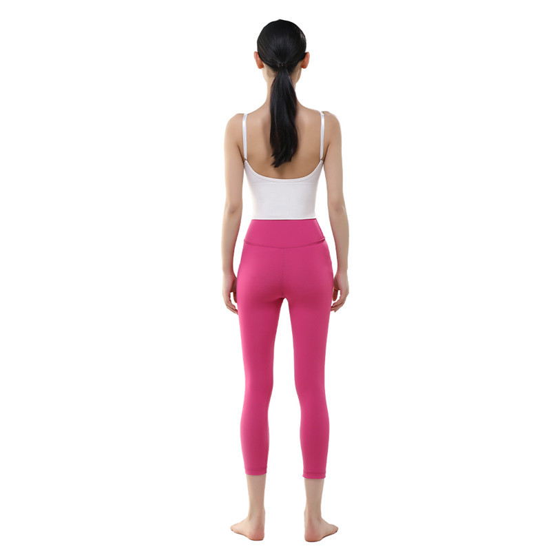 Girls Solid Color Nylon Lycra Training Leggings For Yoga & Ballet Dance