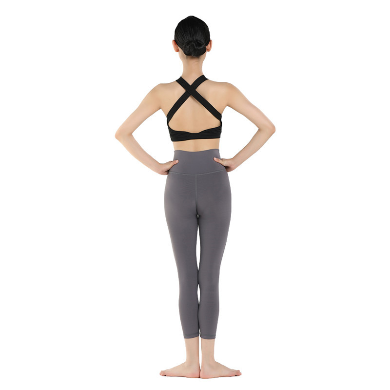 Gray Capri Ballet Pants Leggings For Women