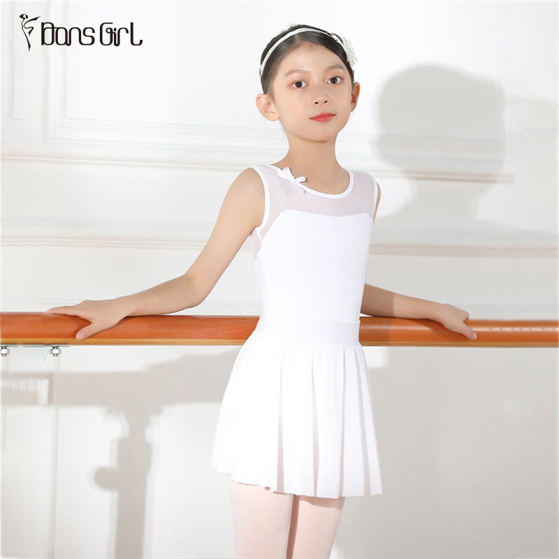 Kids Girls Wide Waist Pull-on Dance Skirt