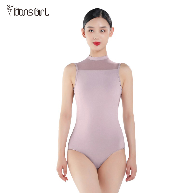 Girls Turtle Neck Sleeveless Dance Leotards