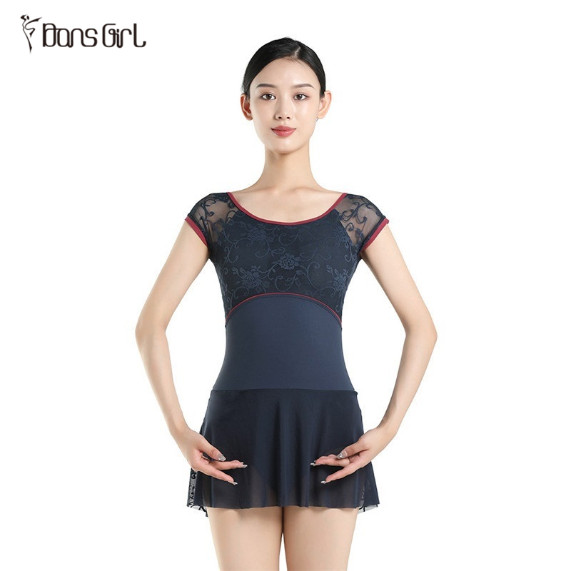 Short Sleeve Leotard with Skirt