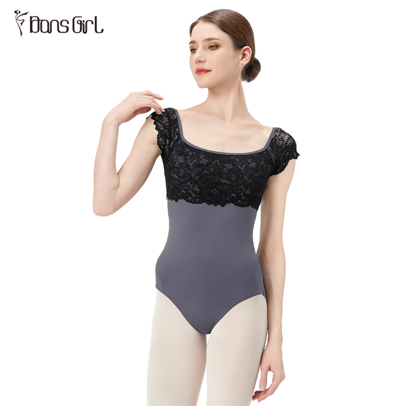 Cap Sleeve Lace Dance Leotard