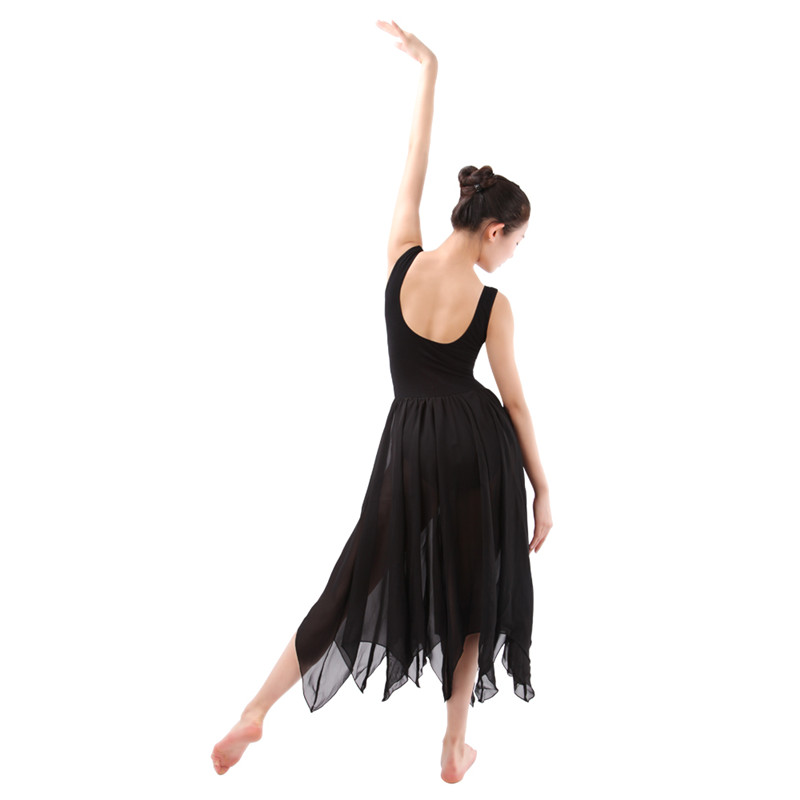 Sleeveless Basic leotard With Chiffon Skirt For Ballet Dance