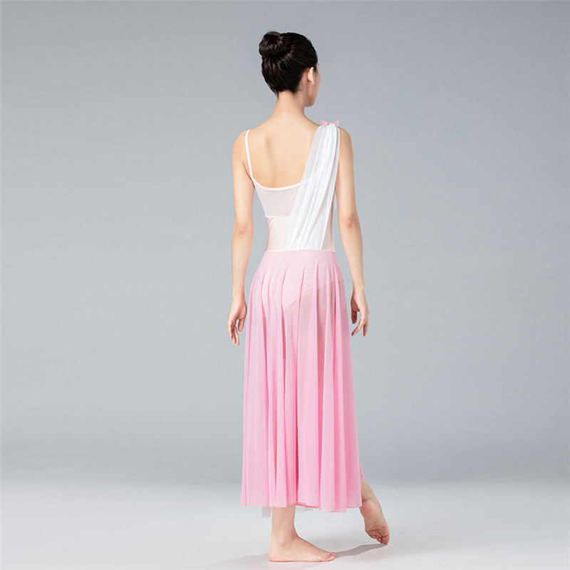 Women Long Lyrical Ballet Performance Dress