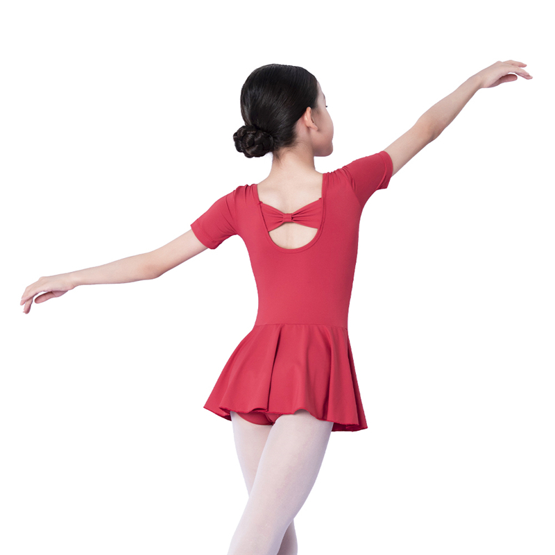 Kids Girls Dancewear Red Dress