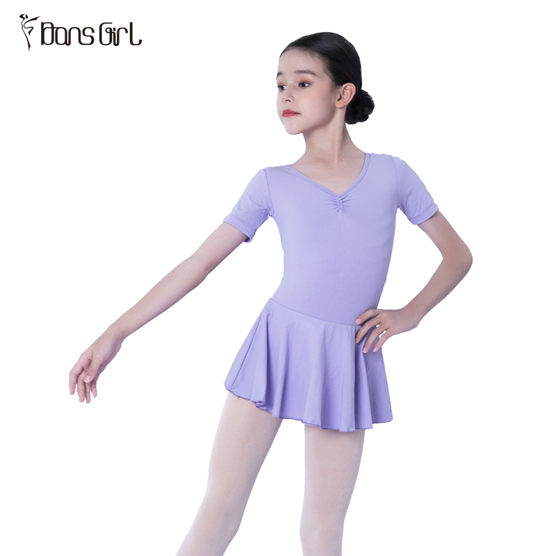 Kids Girls Lavender Dancewear Leotard For Ballet