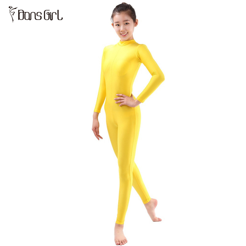 Long Sleeve Ankle Length Unitard Jumpsuit For Performance Wear