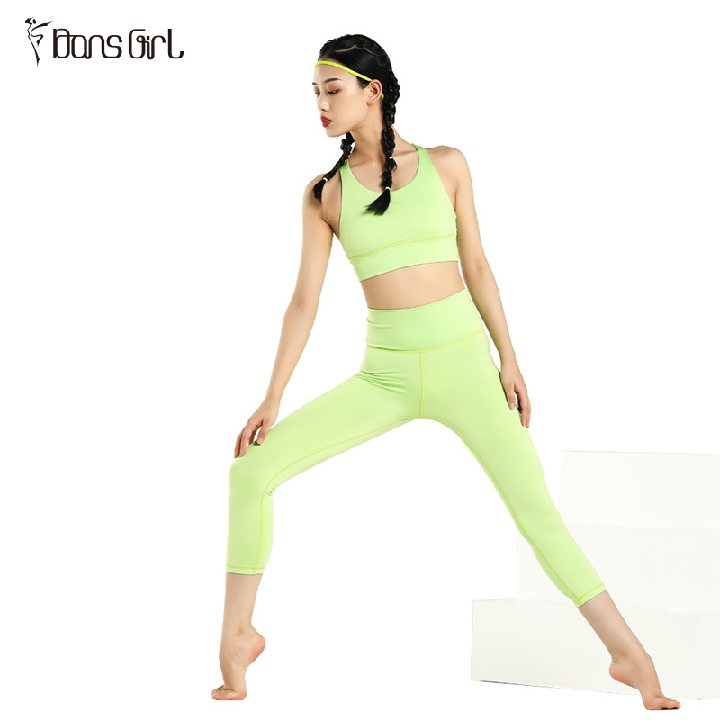 Green Ballet Costumes Capri Leggings