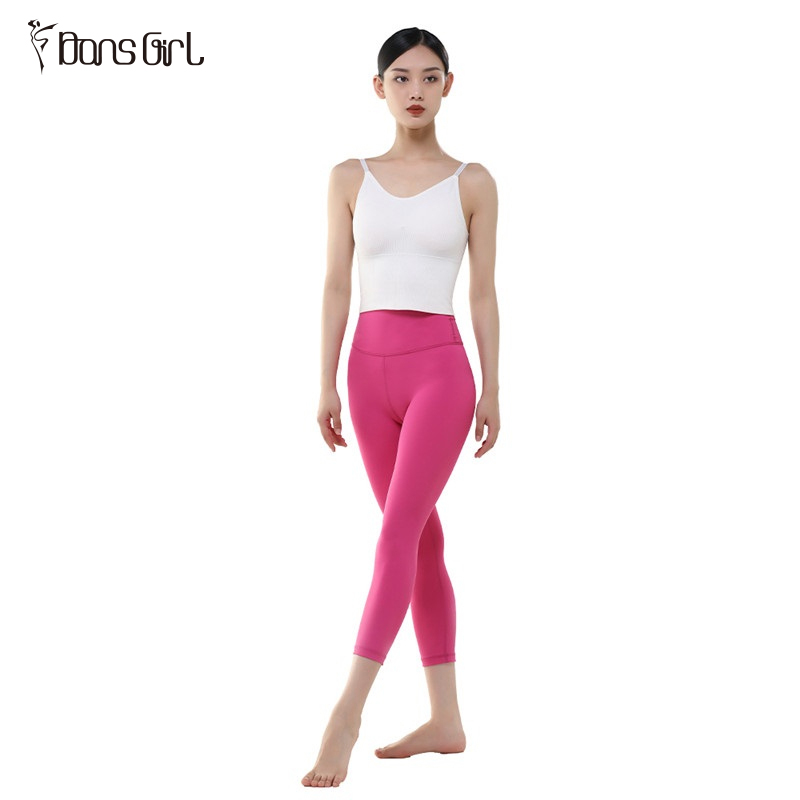 Deep Pink Ballet Yoga Capri Pants Leggings