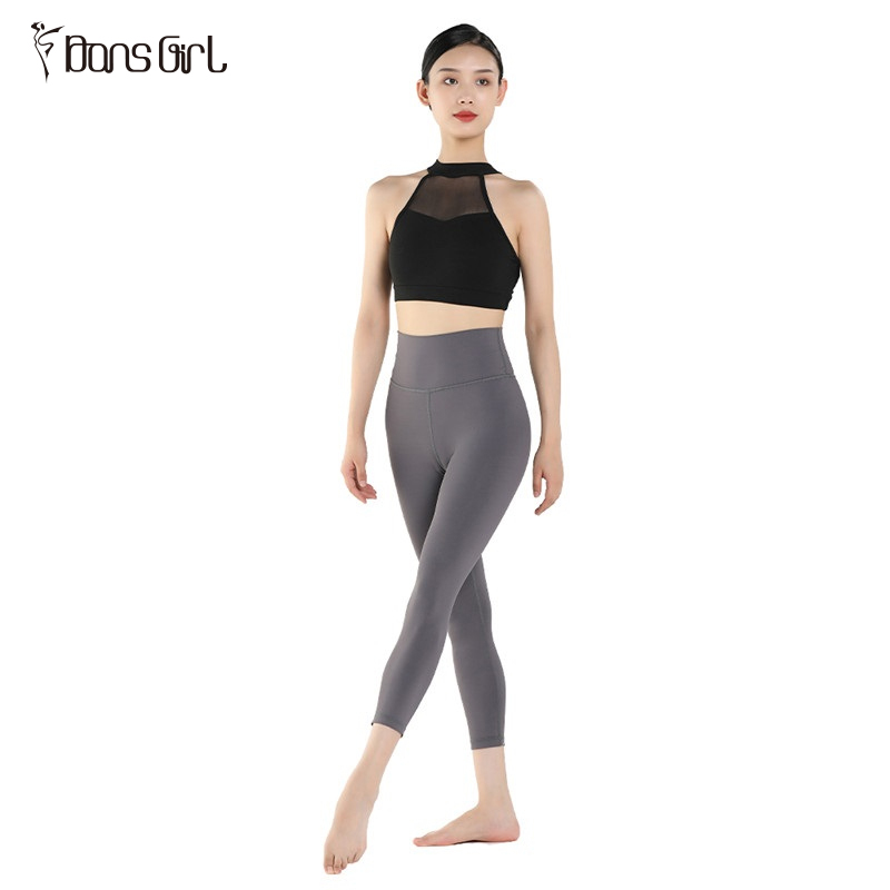 Gray Capri Ballet Pants Leggings For Women