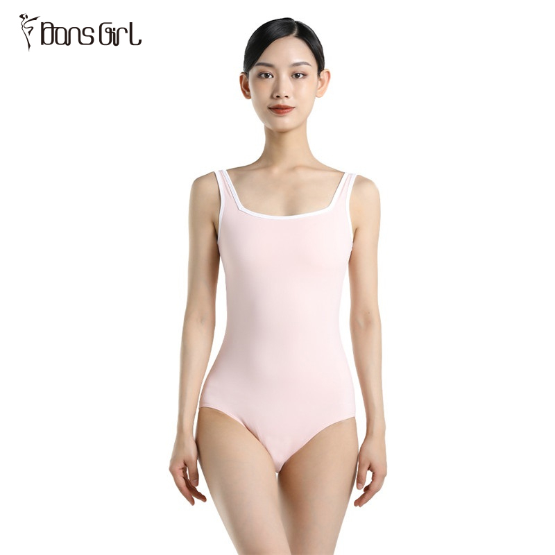 Sleeveless Pink Ballet Training Dancewear Leotard