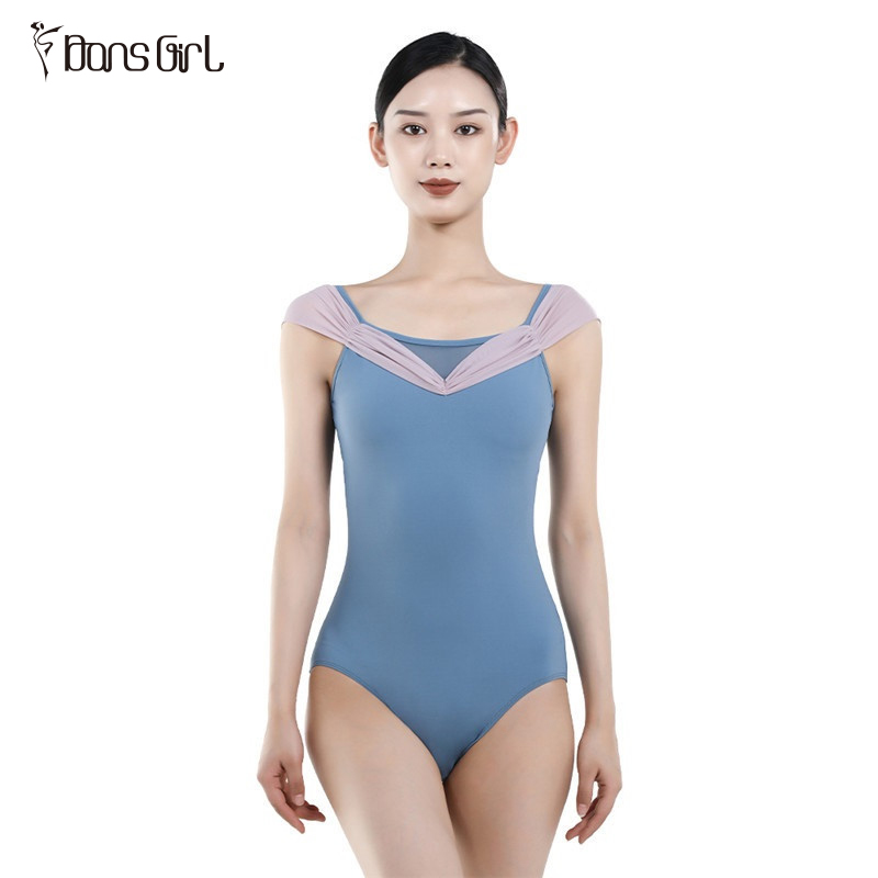 Ladies Camisole Dance Leotard With Mesh