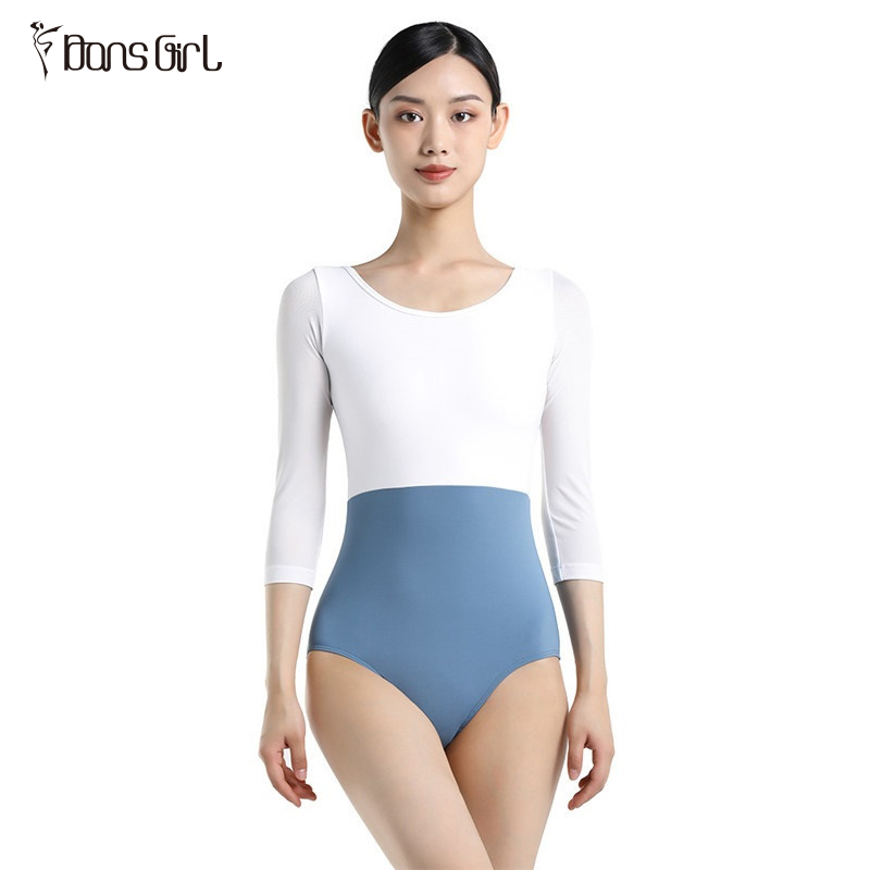 3/4 Sleeve Training Dance Leotard For Women