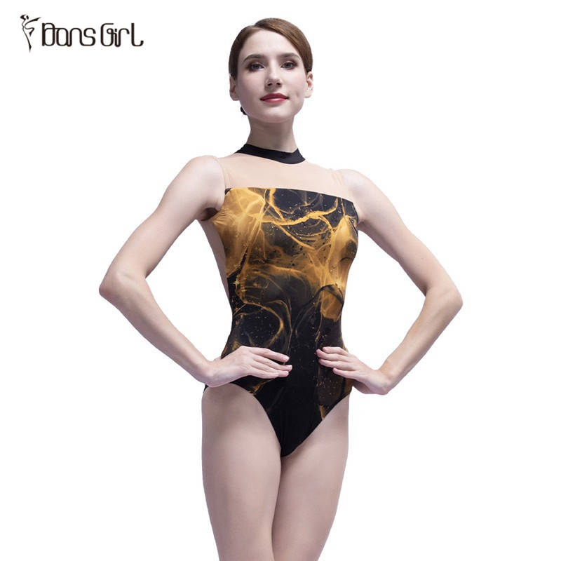 Studio Collection Floral Sleeveless Leotard