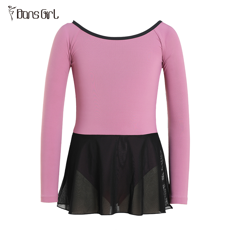 Kids Chiffon Skirted Leotard For Ballet Training Wear