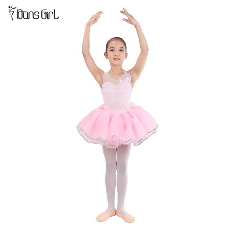 The Flower Fairy Pink Ballet Dancewear Tutu Dress For Kids Girls