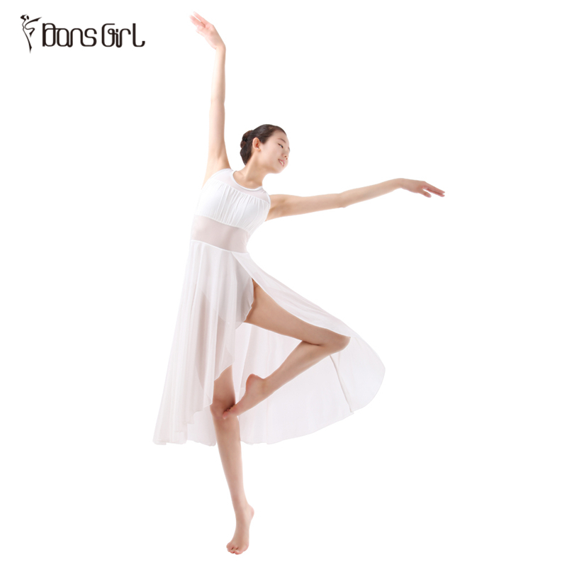 Long Lyrical White Long Ballet Dance Dress