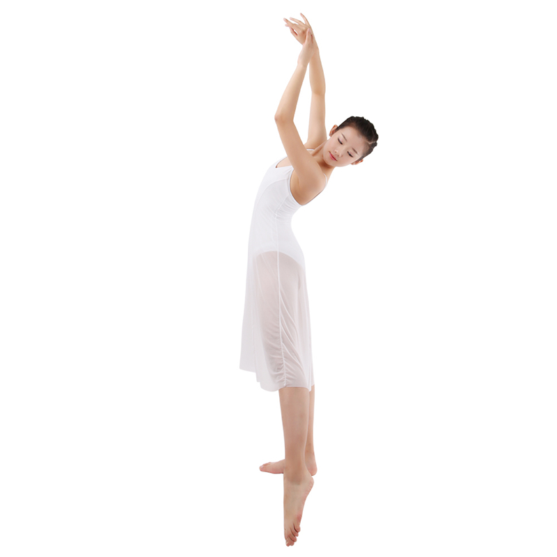 Long Lyrical White Dress For Ballet
