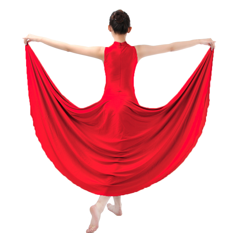 Shiny Lycra Red Ballet Dress Performance Dancewear