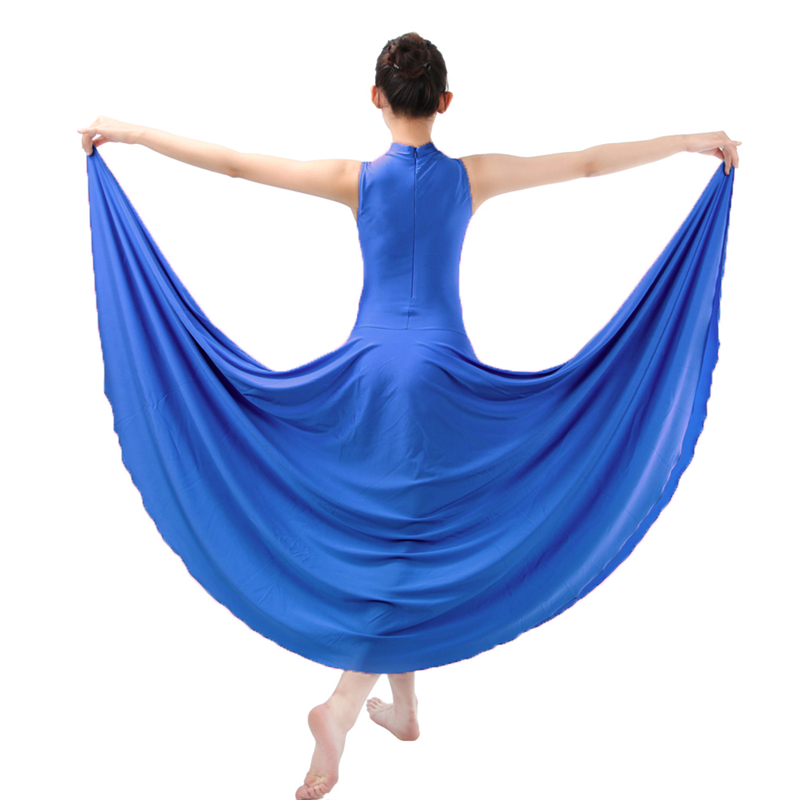 Shiny Lycra Royal Blue Ballet Performance Dancewear Dress