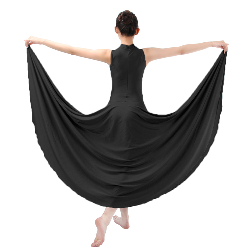 Black Stage Performance Dancewear Long Dress