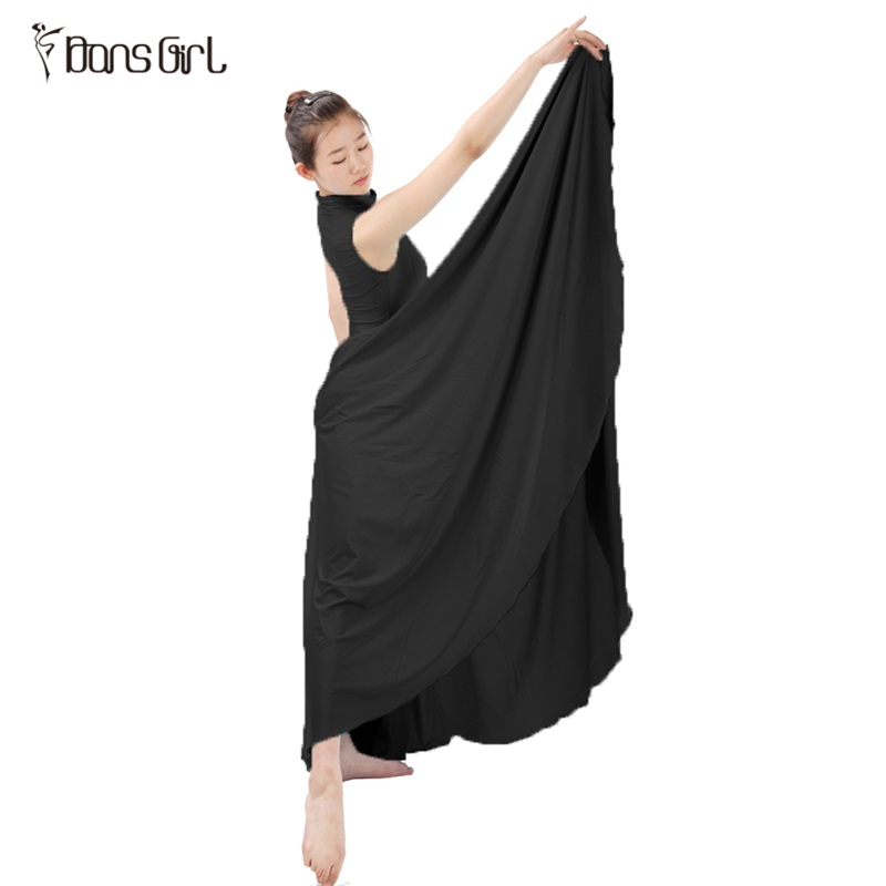 Black Stage Performance Dancewear Long Dress