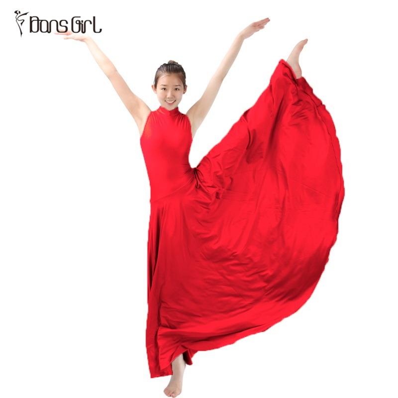 Shiny Lycra Red Ballet Dress Performance Dancewear