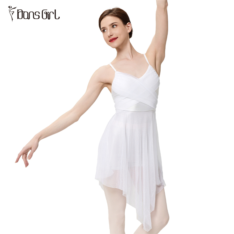 White Lyrical Ballet Modern Dance Dress From Dansgirl