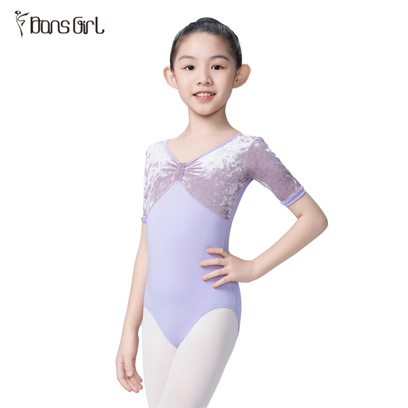 Girls Lavender Velvet Leotard Dancewear