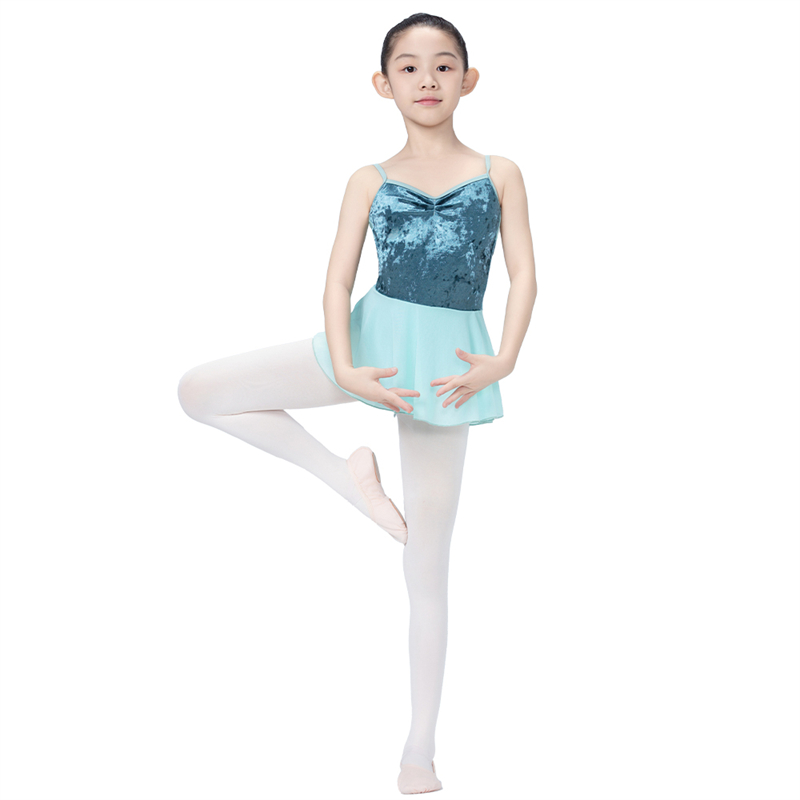 Camisole Velvet Leotard With Skirt
