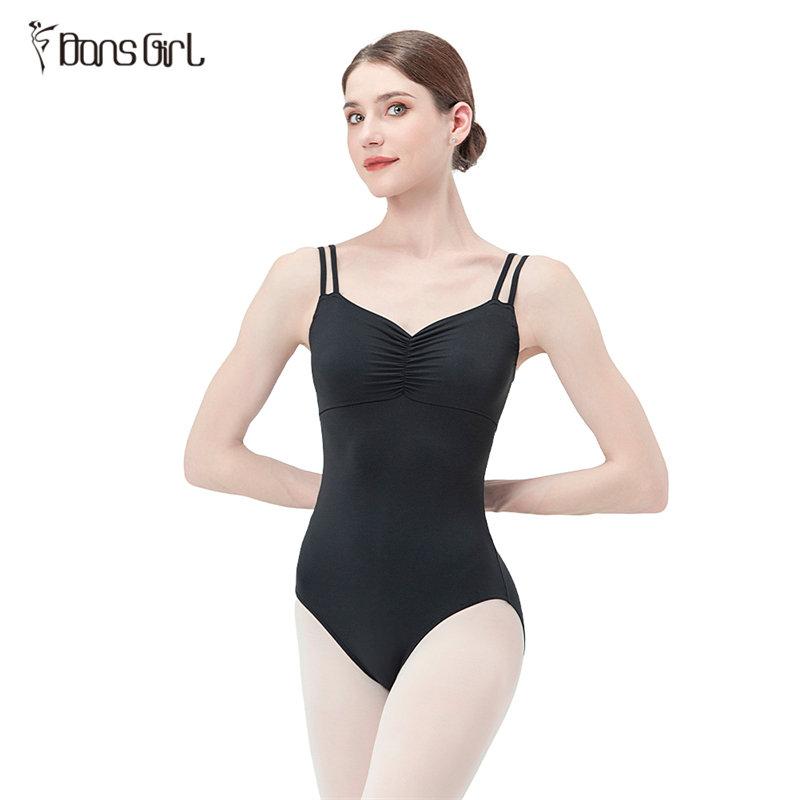 Double Strap Crisscross Back Black Bodysuits For Women