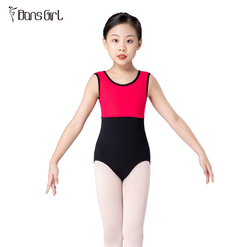 Children Two Tone Dancewear For Basic Workout Tank Leotard