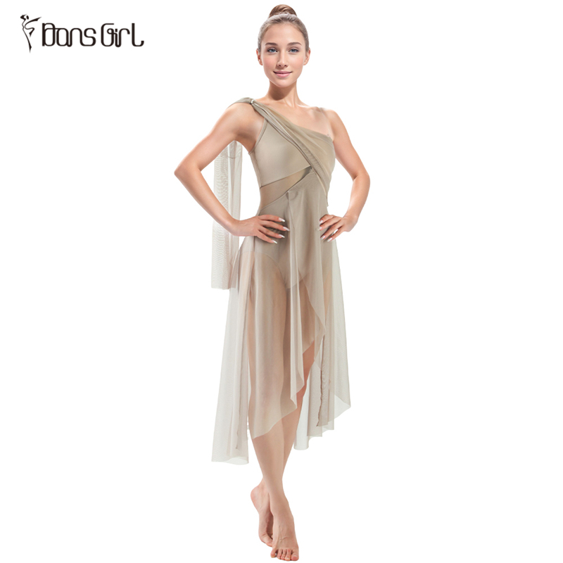 Long Lyrical Ballet Performance Dancewear Dress